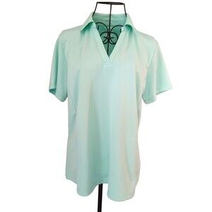 Lady Hagen Womens Golf Shirt Sz L Mint Green